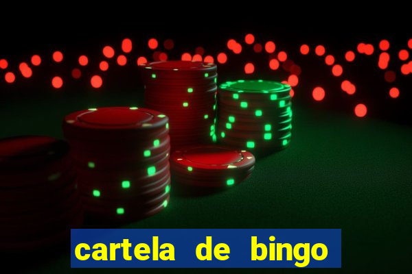cartela de bingo pra imprimir